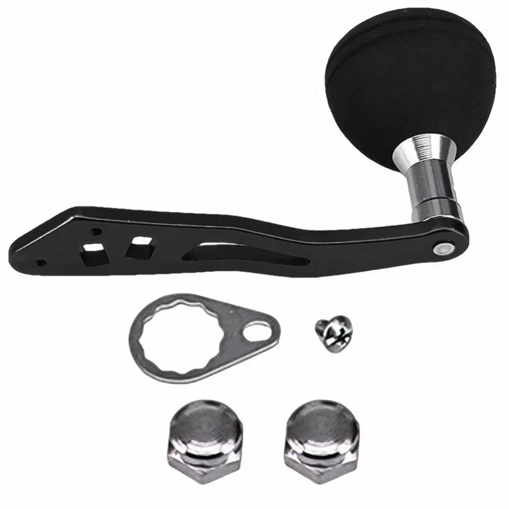 2 Stile Aluminiumlegierung Angelrollengriff EVA Oval Drehbarer Spinnrollengriff Metall-Wipphebelgriff Baitcasting-Rollengriff – Detail 4