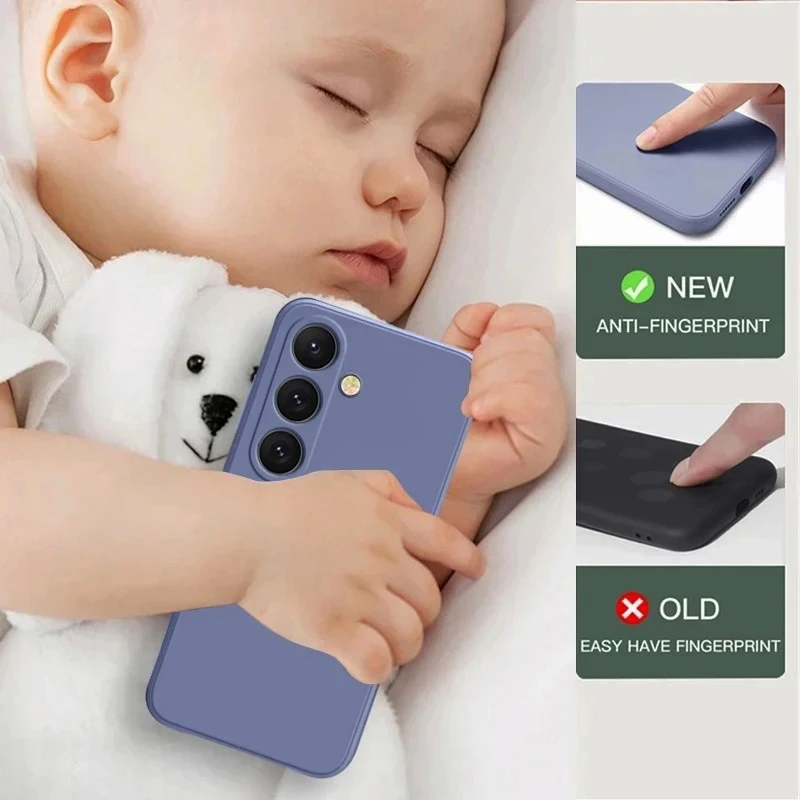 New Color Liquid Silicone Phone Case For Samsung Galaxy A55 5G Screen Protective Cover Funda For Samsung A35 A15 A54 A34 A14 A55