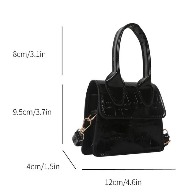 Fashionable Candy Colored Stone Texture Shiny Small Square Bag Flip Cover Shoulder Slanted Bag Lipstick Pouch Daily Commute 2