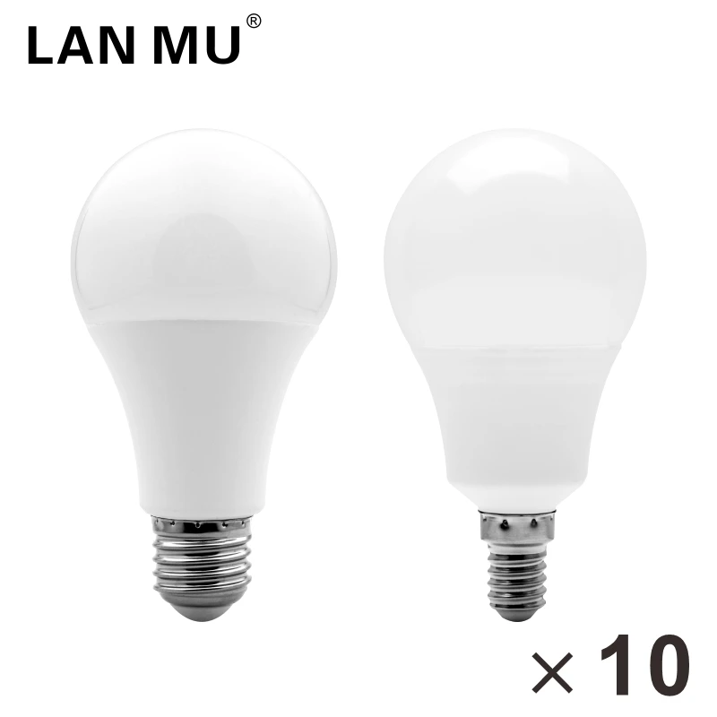 10 Pz/Lotto E27 E14 Led Lampadina 20W 18W 15W 12W 9W 6W 3W Lampada Led Ac 220V Bombilla Spotlight Illuminazione Lampada Bianca Fredda/Calda