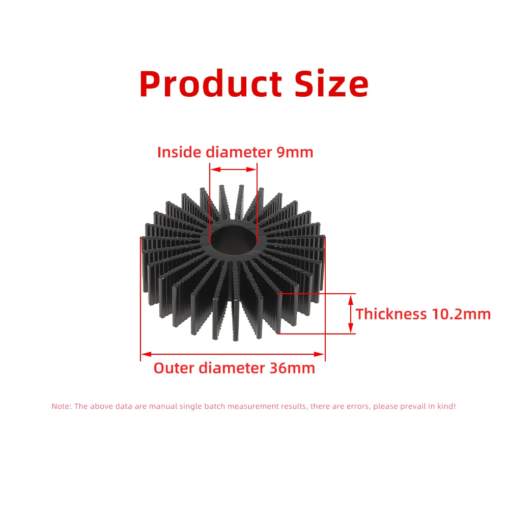 3DSWAY 1pc/5pcs 3D Printer Parts Round Stepper Motor Aluminum Heatsink 36mm Heat Dissipation Cooling Heat Sink For Voron 1.0 2.4