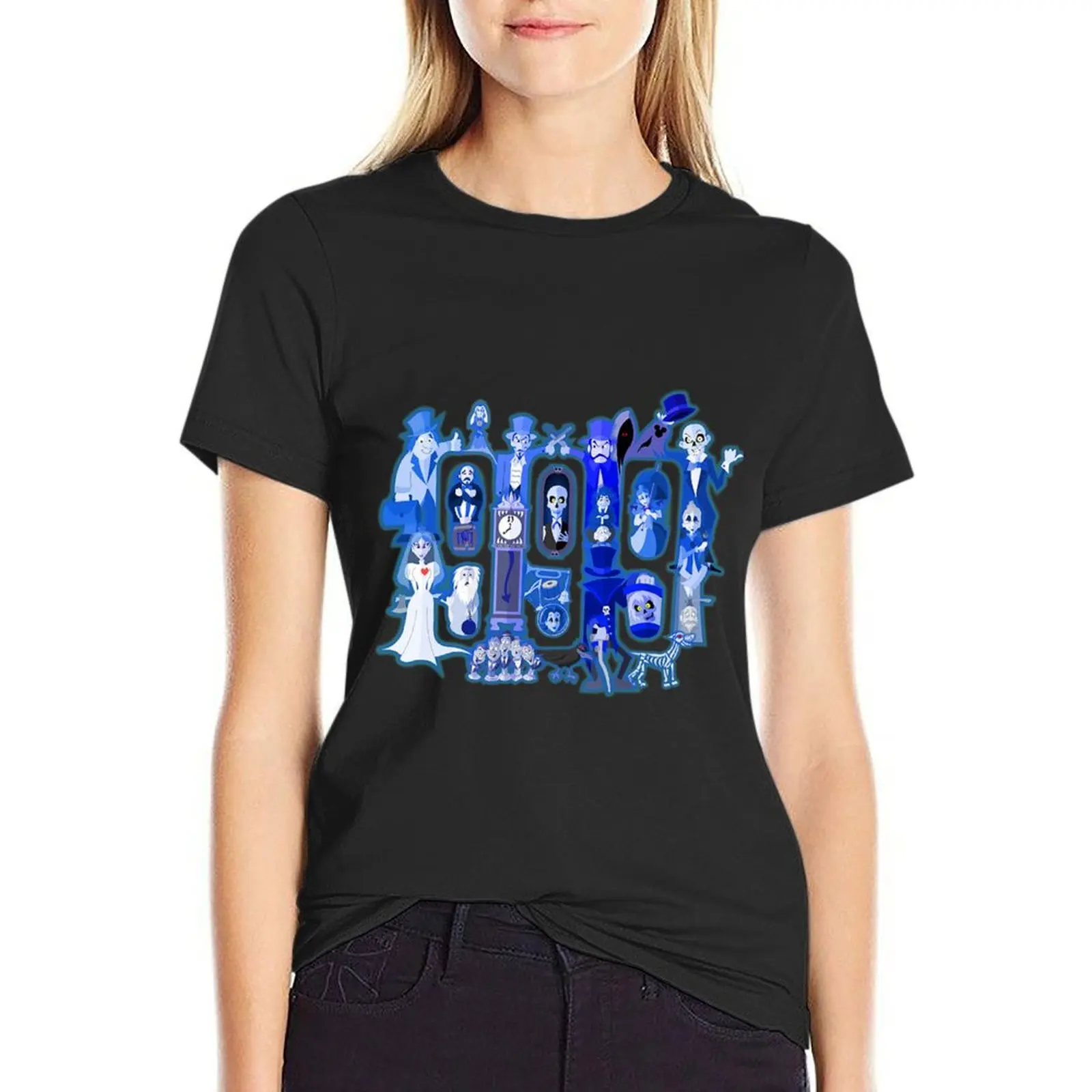 

999 Happy Haunts T-shirt Female clothing Short sleeve tee tshirts for Women