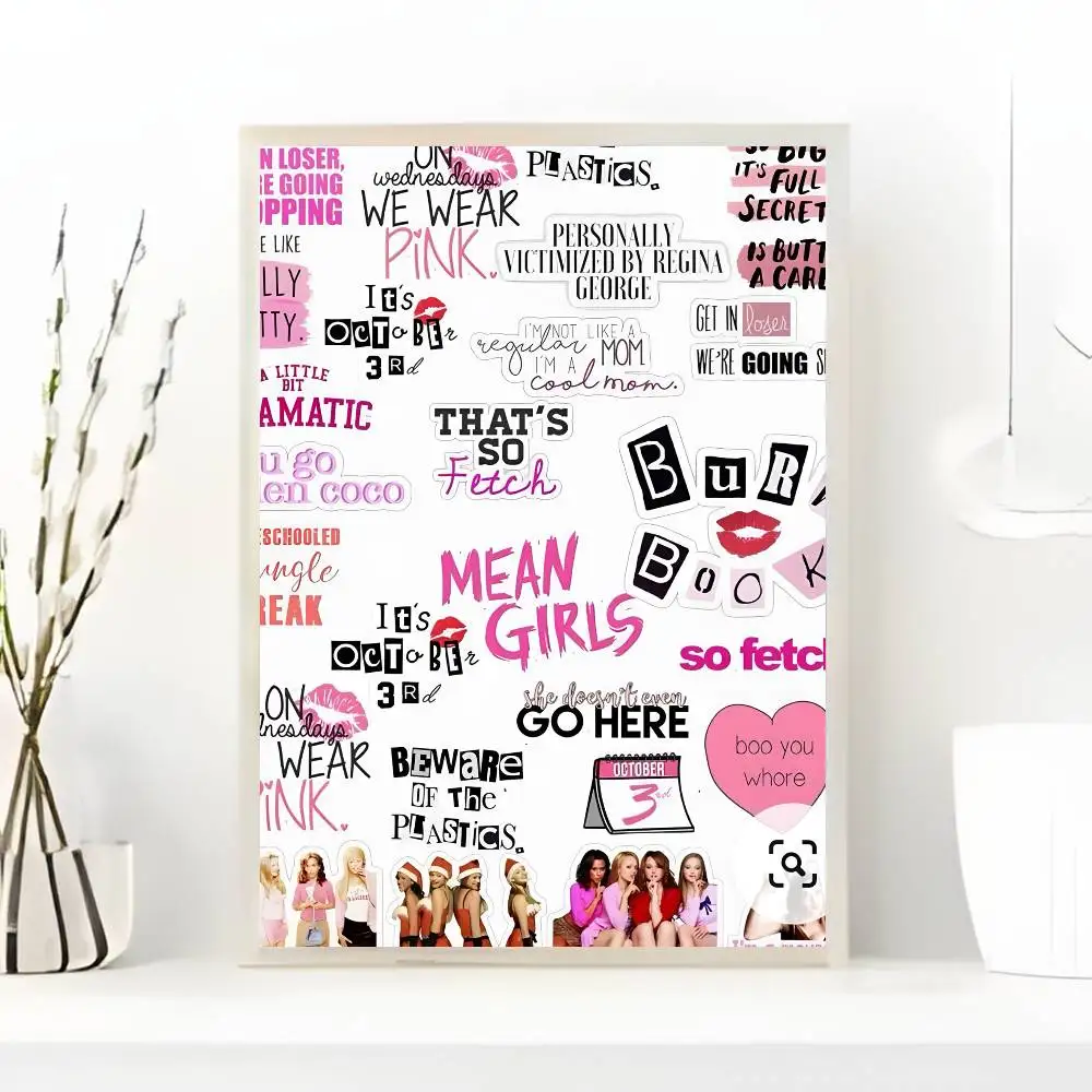 Mean Girls Movie Rahmenlose DIY Sticky Poster Kunst mit Drucken Home Schlafzimmer Wohnzimmer Dekoration Geschenk – Detail 14