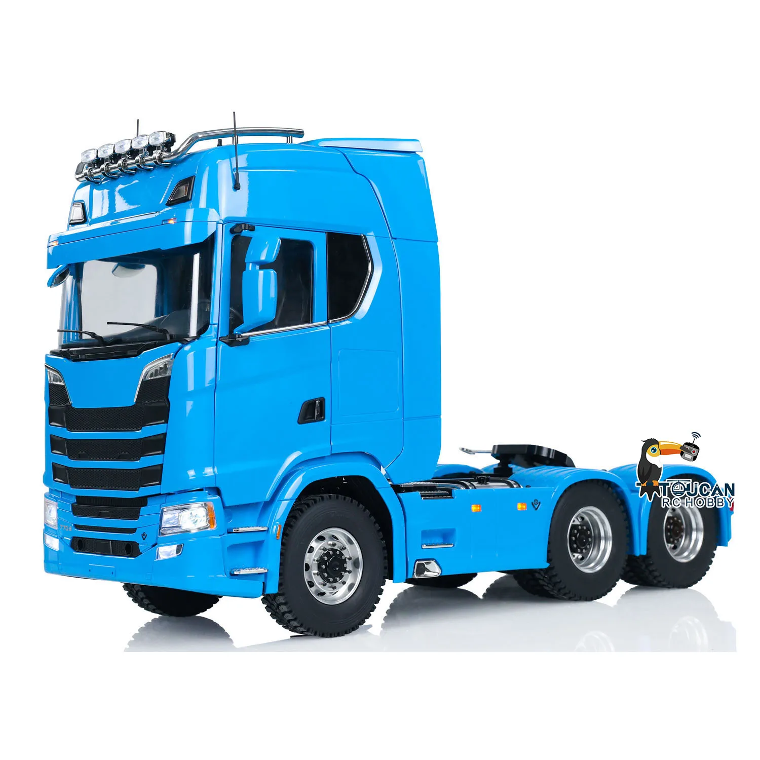 New 770S 1/14 RC Tractor Truck Trailer 6X6 Tamiyaya Truck with Openable Doors Light Sound System Remote Control Tractor Model 4