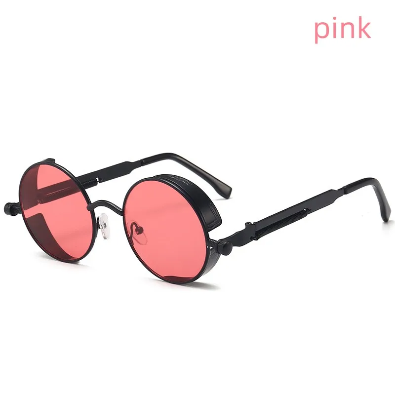 Steampunk Retro Unisex Round Sunglasses – Trendy Vintage-Inspired Eyewear