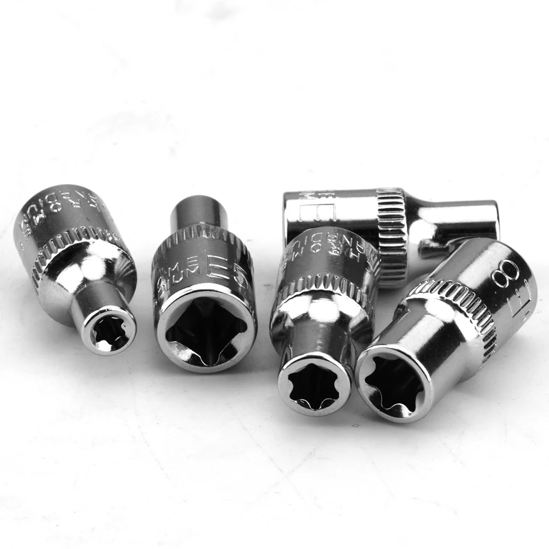 1/4" drive E4 E5 E6 E7 E8 e type torx star bit socket set 5pcs hand repair tools bit socket set torx star sockets set