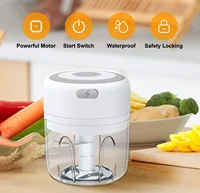 Wireless Electric Garlic Masher Machine Meat Grinder Mincer Auxiliary Food Machine 100/250ml Chili Vegetable Crusher Masher 2
