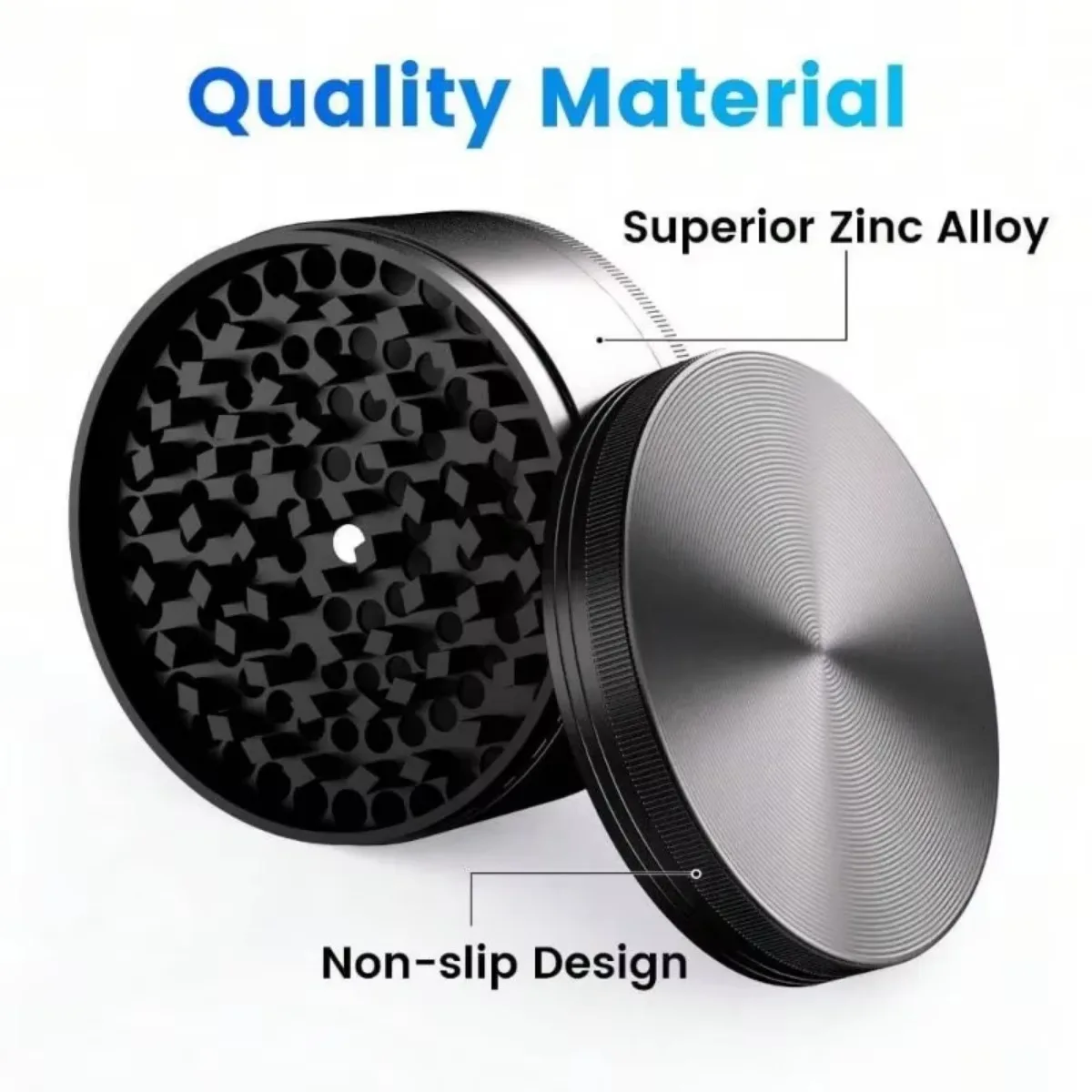 50/63mm Life Tree Herb Grinder 4-layer Manual Spice Pepper Mill Mortar Raw Grass Tobacco Grinder Smoking Cigarette Accessories 6