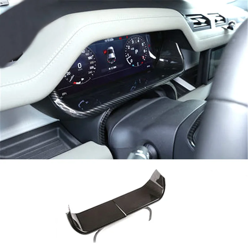 

2pcs/Lot ABS Carbon Fiber Grain Instrument Screen Decoration Cover For 2020-2022 Land Rover Defender