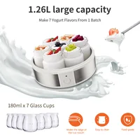 Electric Yogurt Maker 7 Cup Yogurt Maker Breakfast Maker Rice Wine Maker Household Yogurt Incubator With Glass Jar 2