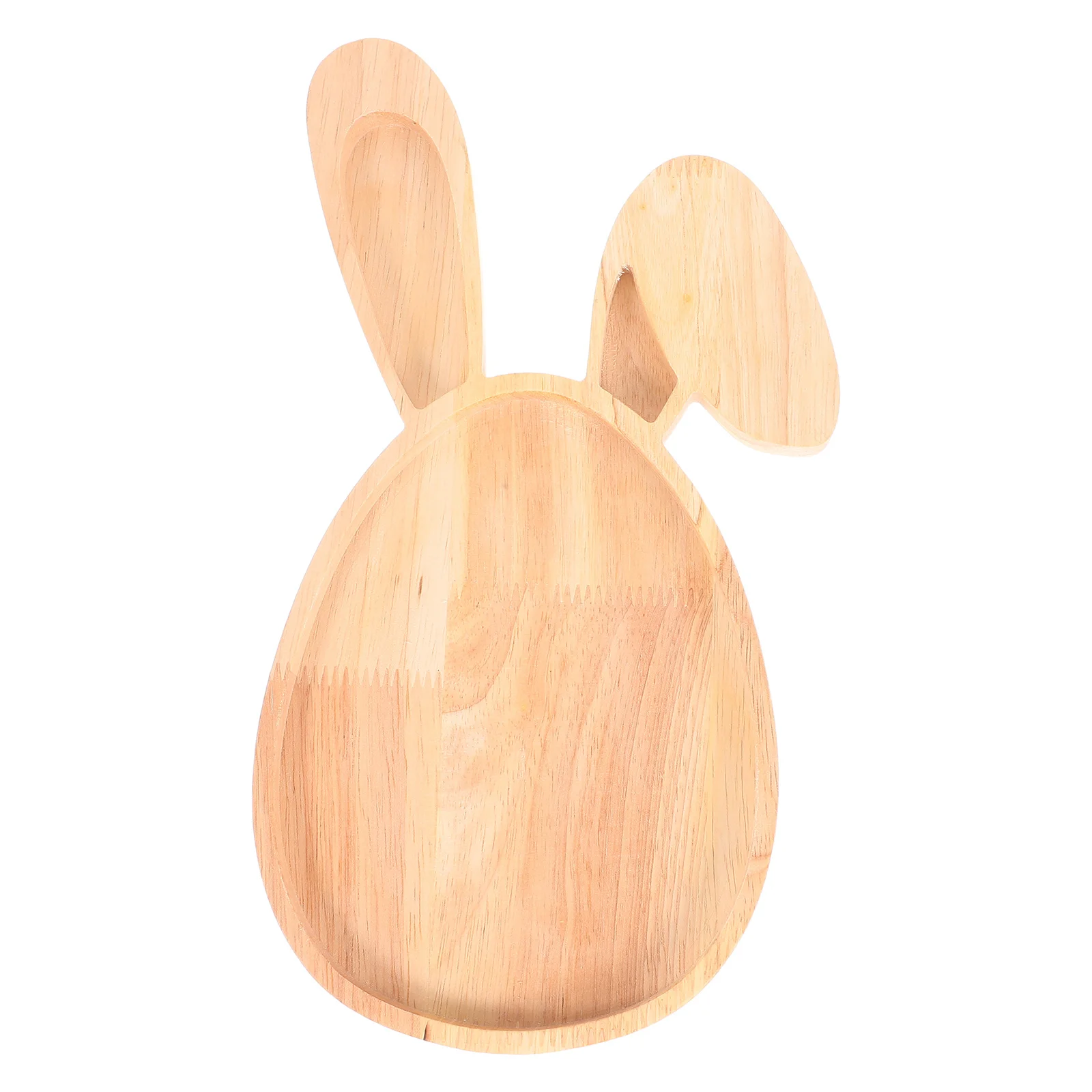 Easter Bunny Tray Wood Food Plate Fruit Serving Bread Display Wooden Spring Decor Kids Child Cake Decorations Easter Supplies 4