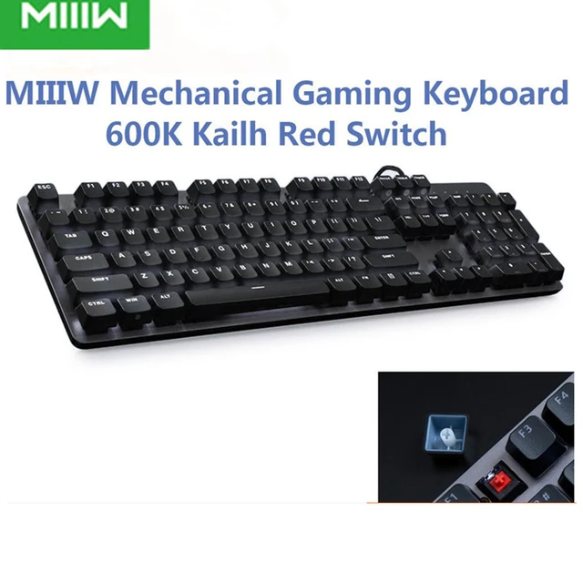 Teclado mecânico 104 teclas Gaming Keyboard para jogos e digitação,  compatível/PC/Laptop - AliExpress