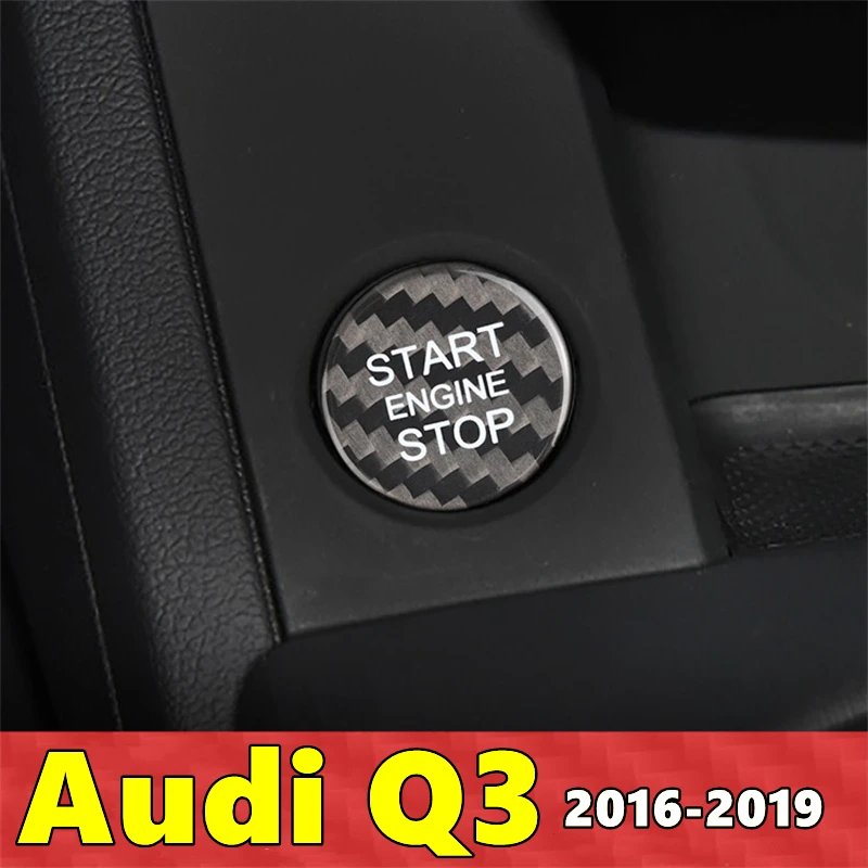 

Наклейка из углеродного волокна для кнопки старта и остановки двигателя Audi Q3 2016 2017 2018 2019