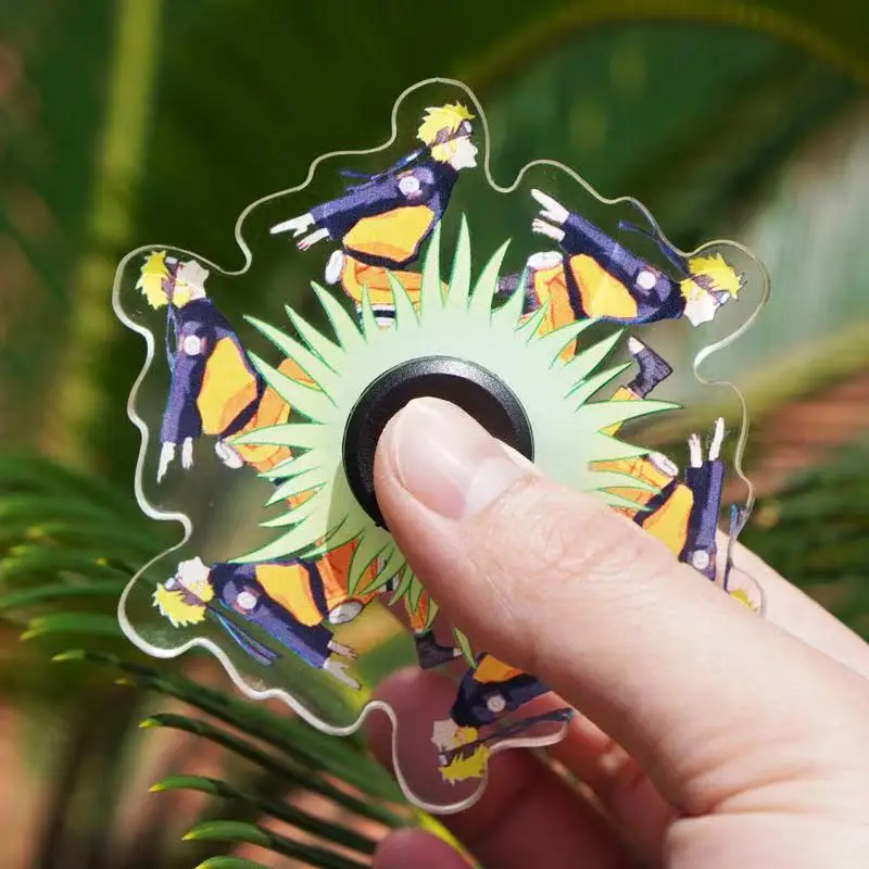 Anime Naruto Fingertip Spinner Antistress Fidget Toys Hot Sasuke Uchiha Funny Fingertip Spinner Toys For Kids Bambini Regalo Di Natale