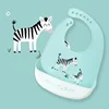 Waterproof Baby Bibs Baby Stuff Cute Cartoon Animal Printed Kids Bib Girl Boy Adjustable Soft Silicone Bib Baby Feeding Stuff 1