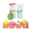 4PCS Ice Cream Pints and Lids for Ninja Creami NC500 NC501 Ice Cream Storage Containers Food Freezer 4