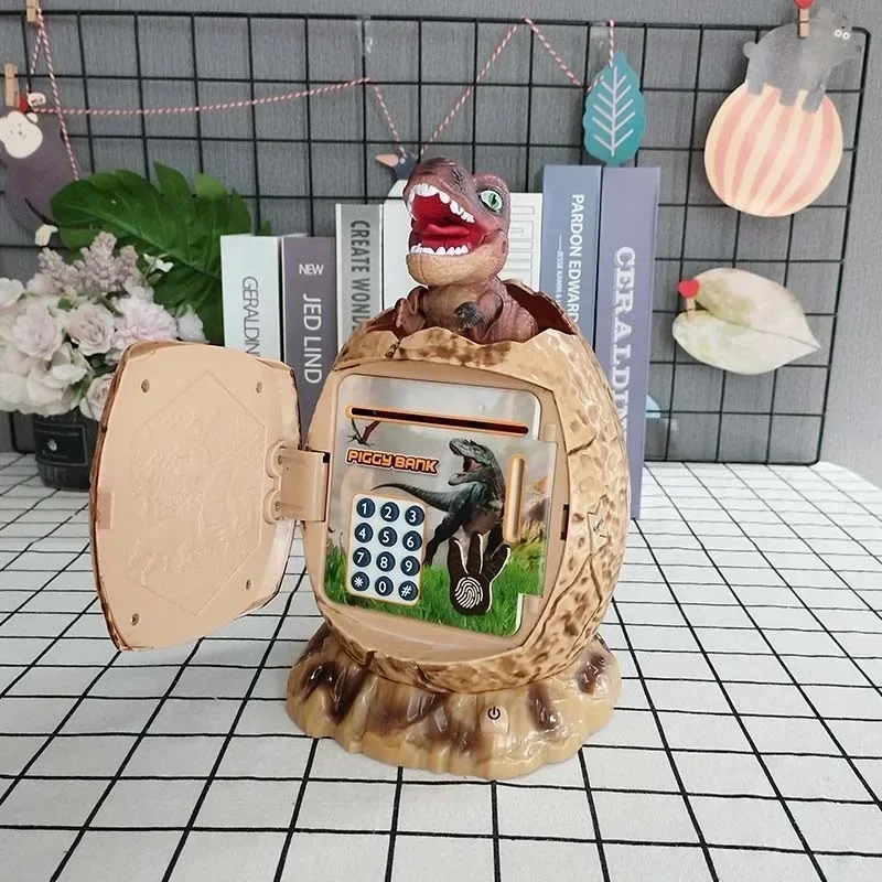 Kids Toys,Electronic Piggy Bank for Kids, Dinosaur ATM Piggy Bank Password Cash Coin Can, Money Bank Toy for Children with Music 2