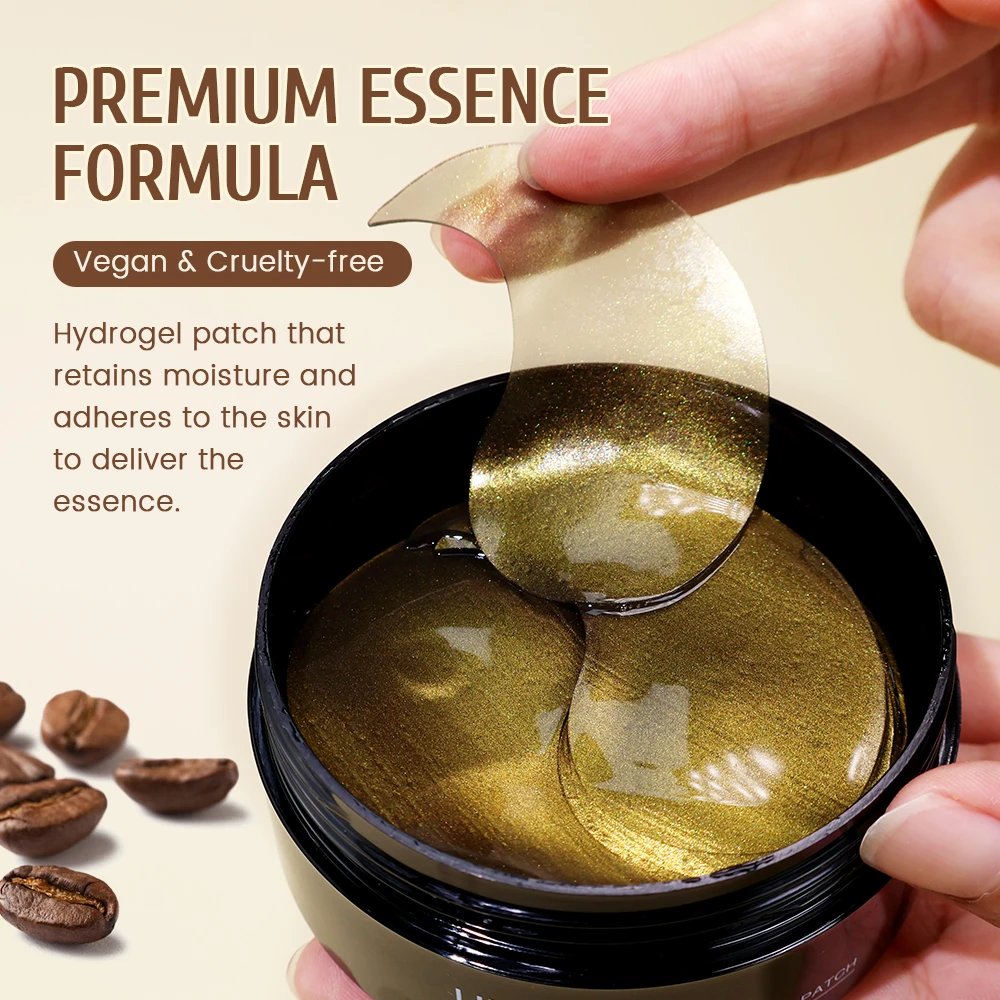 Caffeine Collagen Under Eyes Patches Lighten Dark Circles Bags Puffiness Fine Lines Wrinkle Nourish Eye Skin Care Eye Mask 60pcs 5