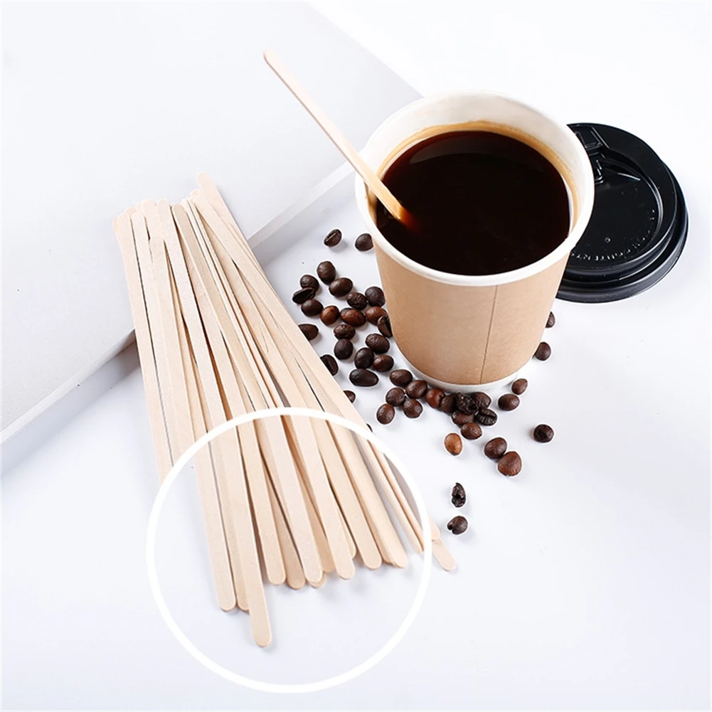 

Wooden Coffee Stirrers Set of 50 Flat and Compact Appearance Perfect for Stirring Coffee Tea and Hot Drinks