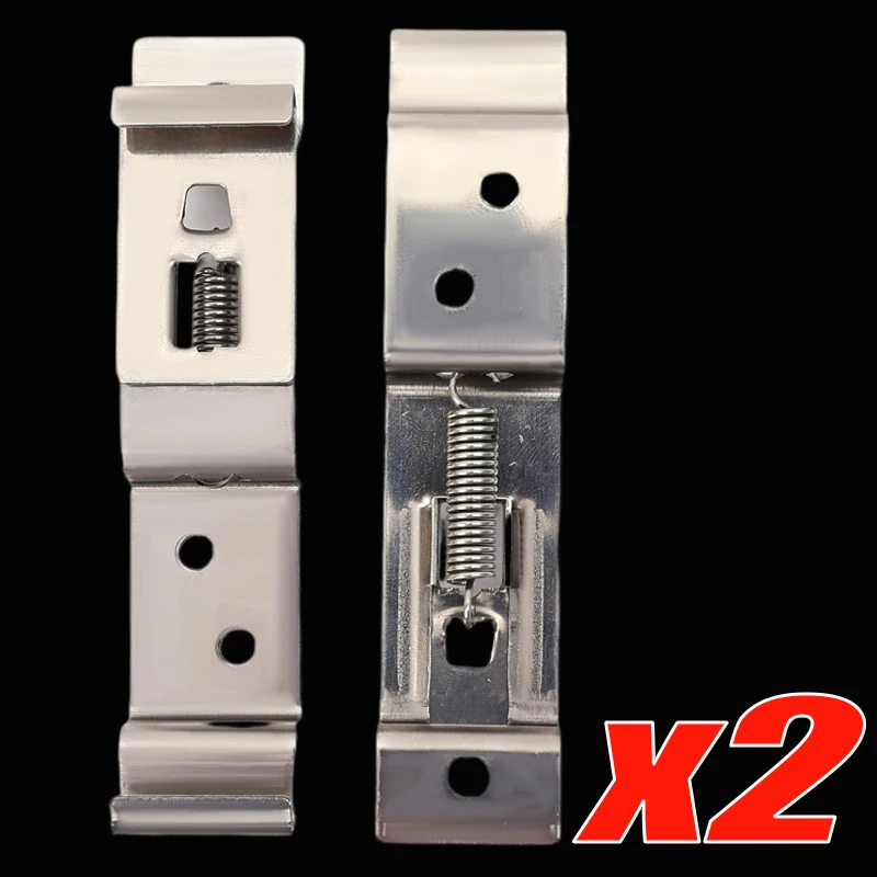 

2pcs Car Stainless Steel License Plate Holder Car Frame Clip License Plate Spring Bracket Truck Trailer Number Plate Clip