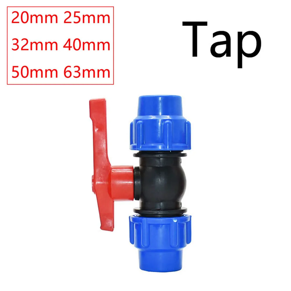 20/25/32/40/50/63mm Plastic PE Tube Tap Water Connector Tee Splitter Quick Valve Coupler Elbow End plug Irrigation Fittings best Watering & Irrigation Kits Watering & Irrigation Kits