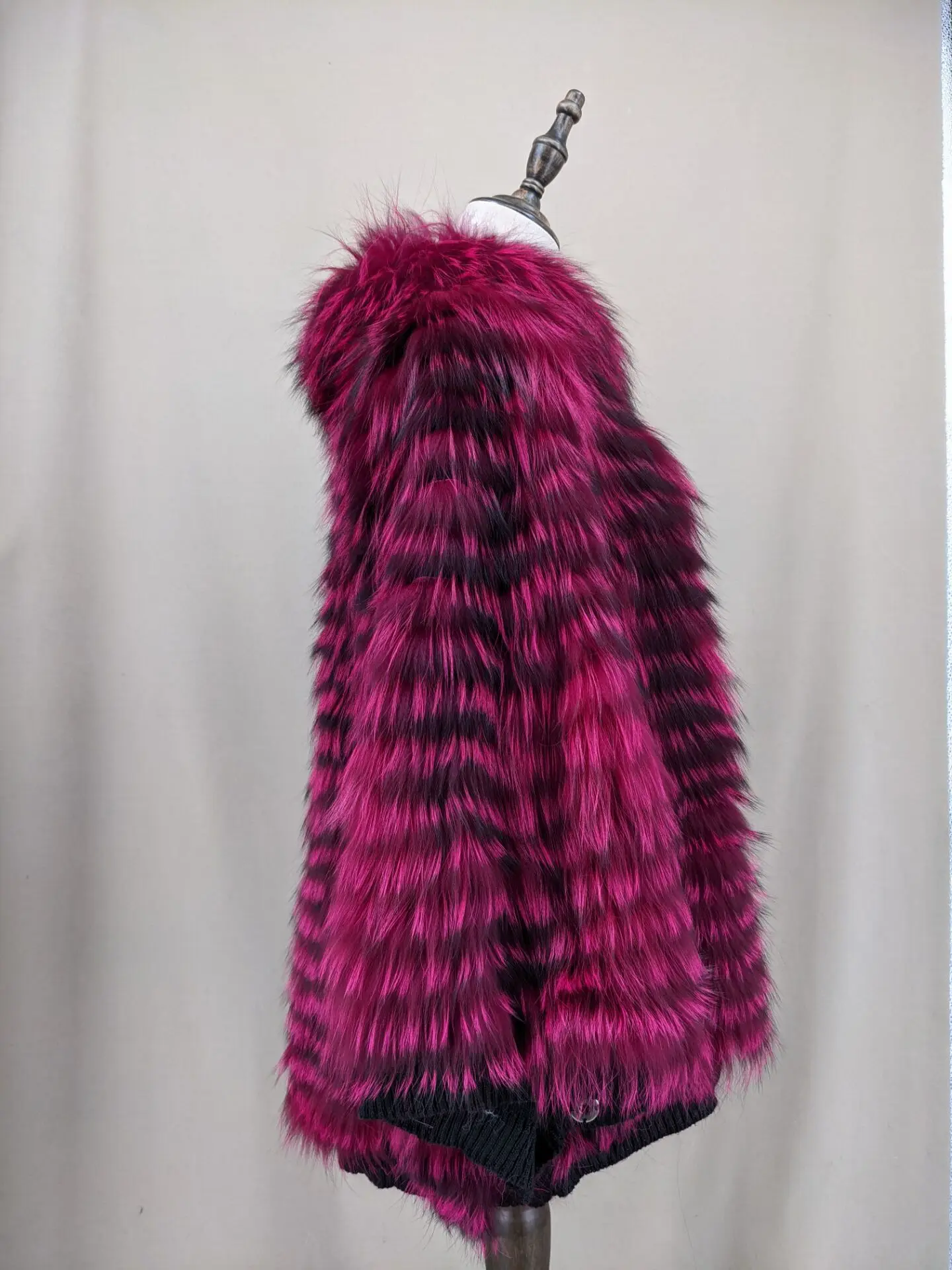 Women's Real Silver Fox Fur Cape Shawl Coat Furry Luxurious Fluffy with Fur Collar Wool Lining Cuffs Stole Crop Jacket 210727