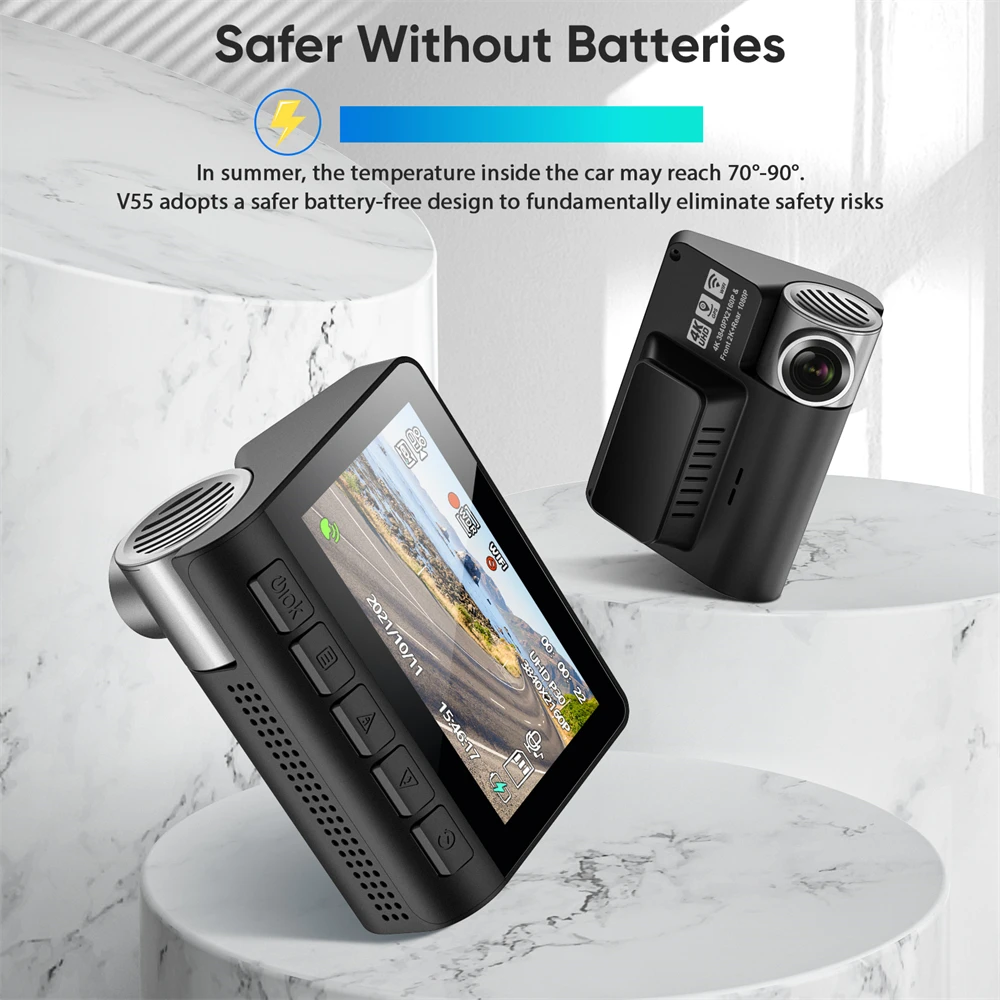 XYZCAM   ī޶, 3.0 ġ LCD WiFi ڵ DVR, 24 ð  , GPS Ʈ, 1080P Ĺ ķ, 170  FOV ڵ ڴ, 2K, 4K