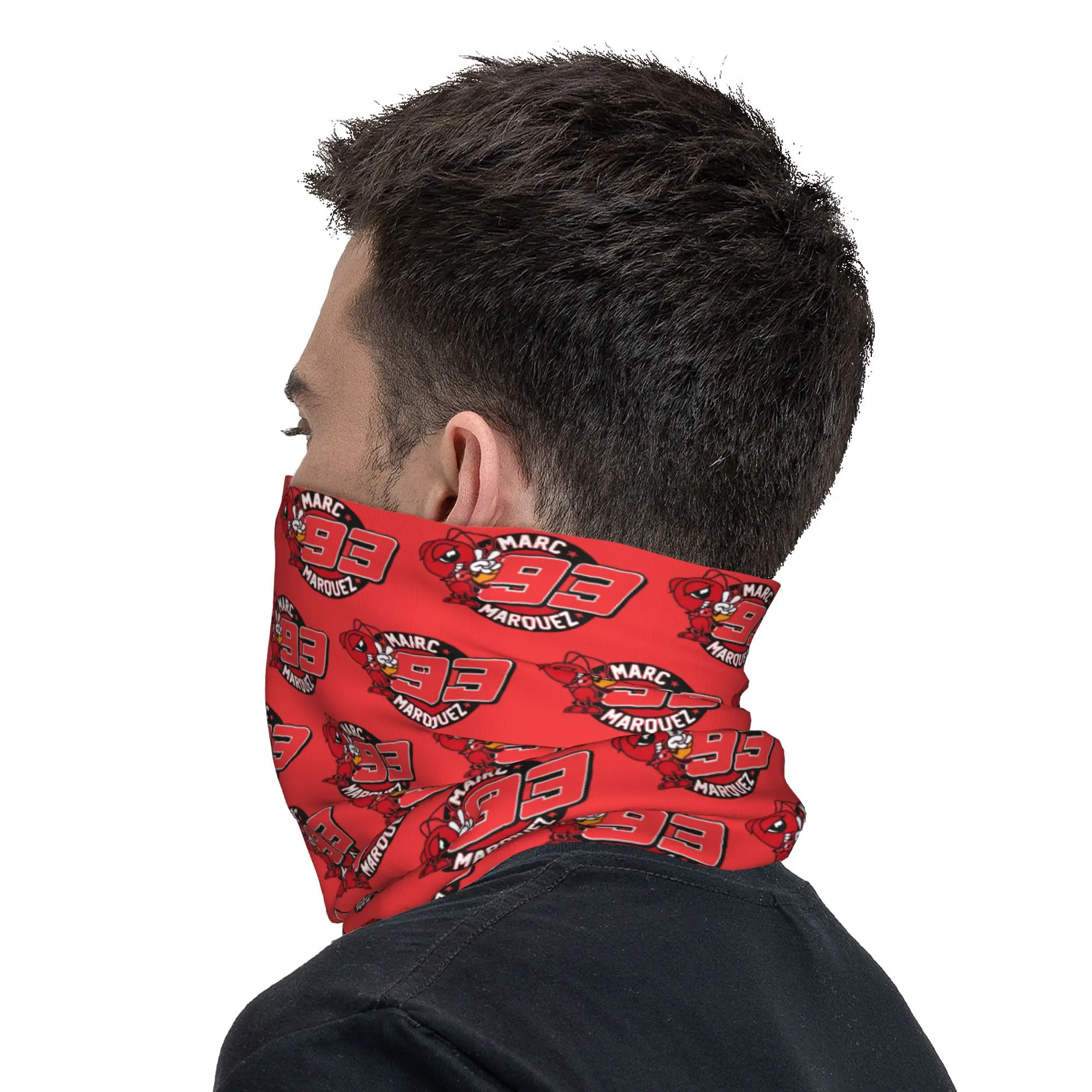Motor-Marquezs Marxs Car Motorcycle Neck Gaiter Men Women UV Face Shield Winter Bandana Scarf for Cycling