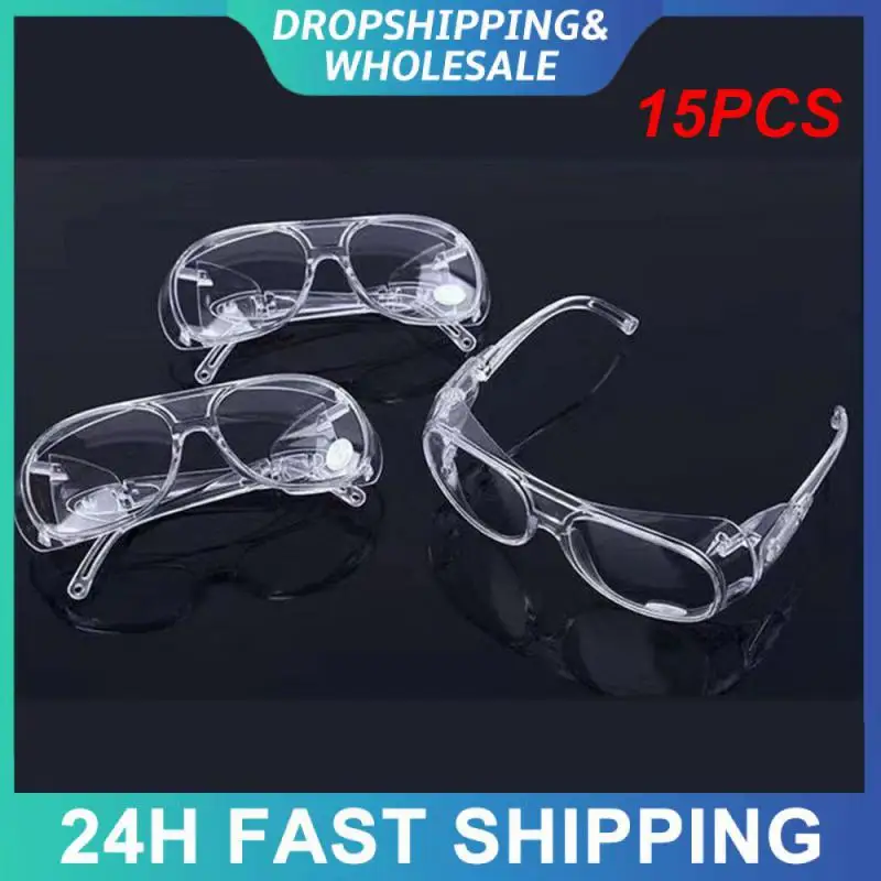 

15PCS Cycling Glasses Bike Goggles Outdoor Sports Anti-Fog Outdoor Safe Lab Glasses Protective Goggles Eyewear