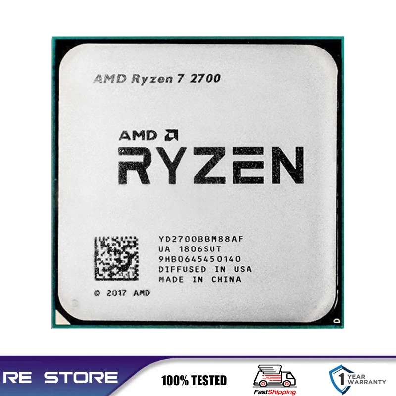 AMD Ryzen 7 R7 2700 3.2GHz 8-Core 16-Thread CPU L3 = 16M 65W LGA AM4 cpu processor
