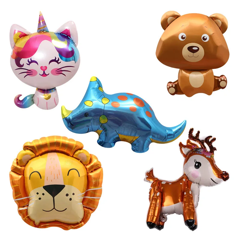 

Dinosaur Giraffe Insect Cat Jungle Animal Bear Aluminum Film Balloon Window Decoration Props Birthday Party Supplies Baby Shower