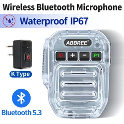 ABBREE Wireless Bluetooth Speaker Microphone (Transparent)