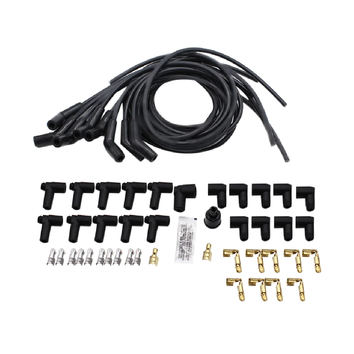 

Spark Plug Wires Spiral Core 8.5mm Black 45/135 Degree Spark Plug Sheath Wire Set for