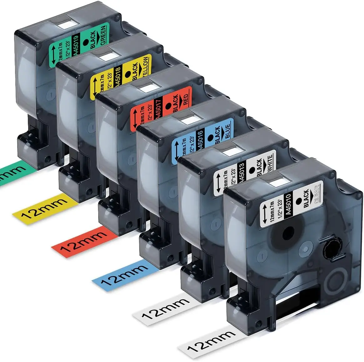 

Oozmas 45013 45010 Compatible Dymo D1 Label Tape 12mm 45018 40918 for Dymo LabelManager Maker 160 280 210 260P Label Maker