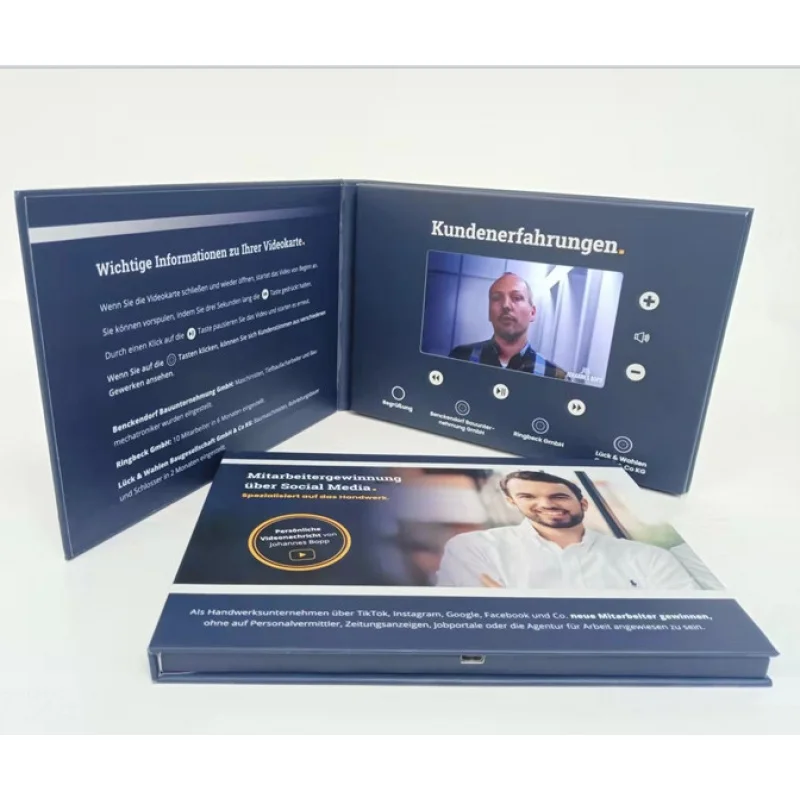 

Customized 10 inch China Factory High Quality Custom Invitation Digital Screen Business Greeting Lcd Video Brochure Card