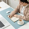 30x100CM Office Desk Protector Mat PVC Leather Waterproof Mouse Pad Water Resistant Heat Insulation Non-Slip Work Mat Study Mat 1