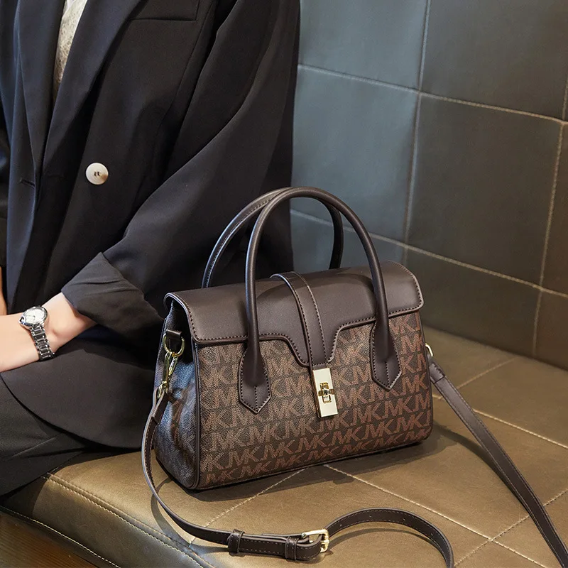 

ELLOVADO MK Letter Popular Women's Shoulder Bag Large Capacity Sense Handbag Elegant Letter Tote Bag Classic Crossbody Bag
