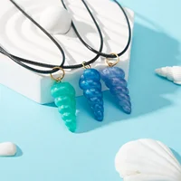 Crystal Conch Pendant 2024 Hot Sale Stardew and the Valley Game Same Mermaid Pendant Necklace Jewelry Gift Gor Boyfriend 2
