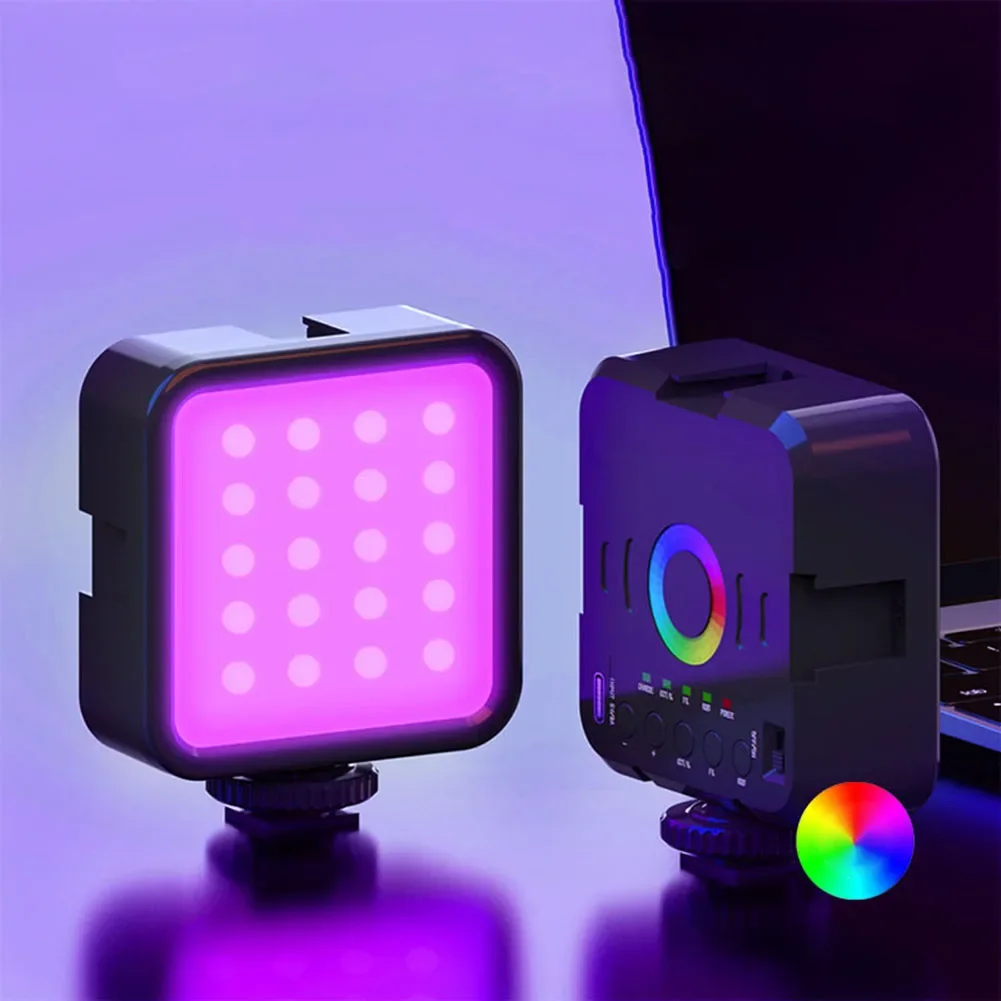 RGB LED 비디오 라이트, 밝기 조절 가능, 라이브 스트리밍 라이트, 충전식 스튜디오 사진 라이트, 라이브 스트리밍용 사진