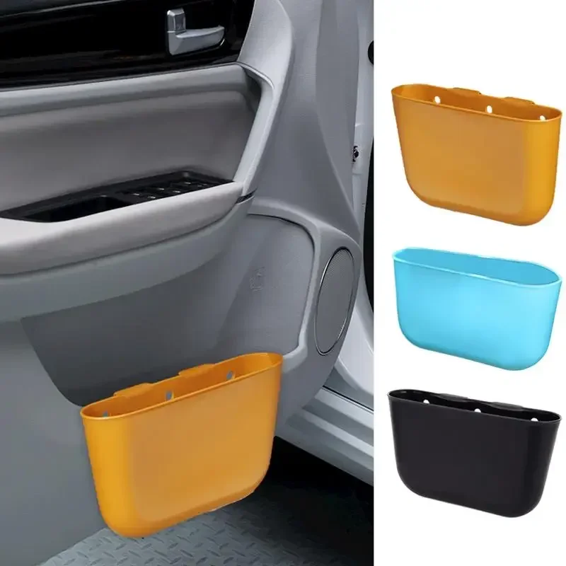 Car Trash Can - Mini Garbage Bin With Hook For Car Door, Home, Office, Small Plastic Trash Organizer For Vehicle Seat Storage