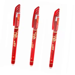 Premium Erasable Gel Pens - Washable Ink in Blue, Black, and Red for School and Office Writing (3Pcs red)