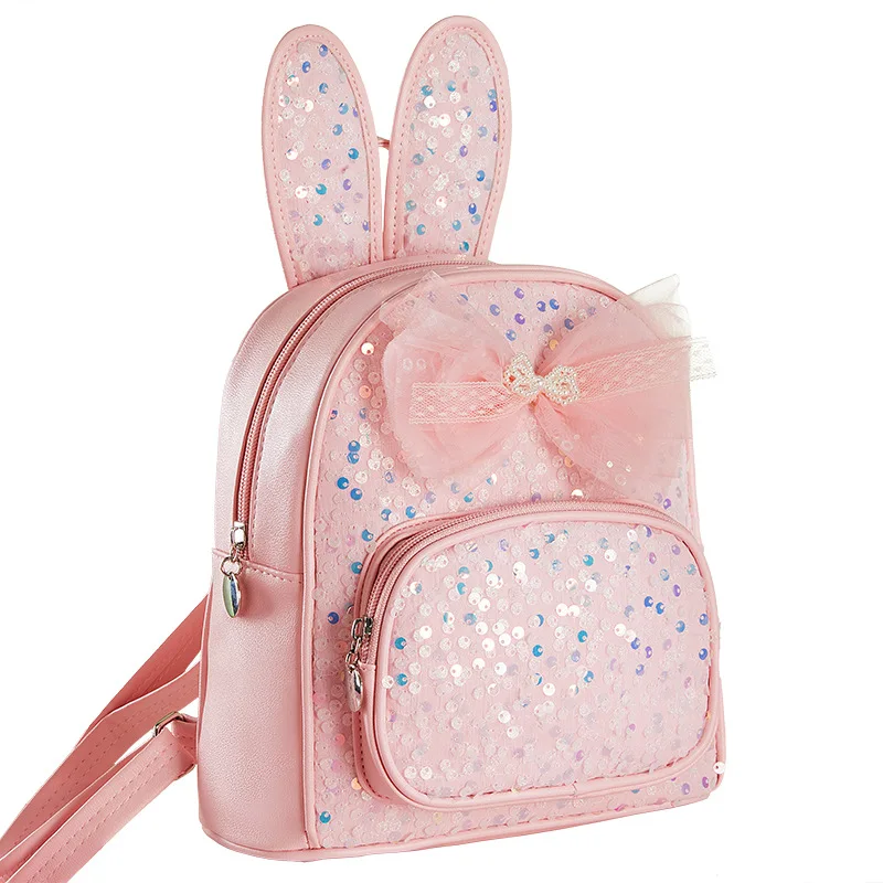 

Children's Backpack Lightweight Waterproof Kindergarten SchoolBag Cute Beautiful Bow Suitable For Girls Age 2-6 Pink Purple Blue