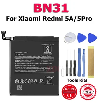High Quality Phone Battery BN31 For Xiaomi Mi 5X Mi5X / Redmi Note 5A Pro Replacement + Free Tool