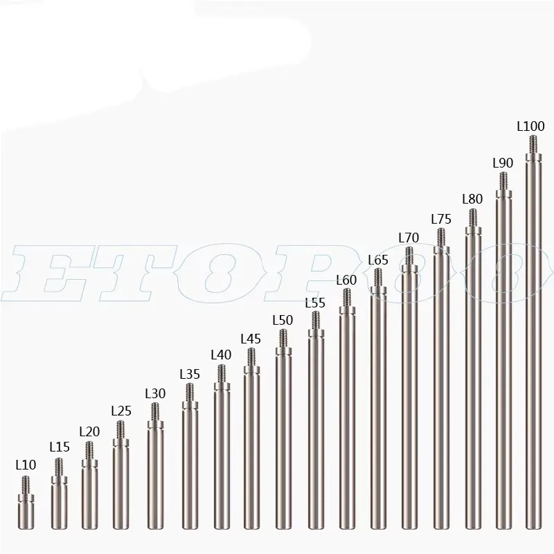 M2.5 익스텐션 표시기, 익스텐션 바 게이지, 암 게이지, 범용 마이크로미터 다이얼 표시기 프로브, 10-100mm, 1 개
