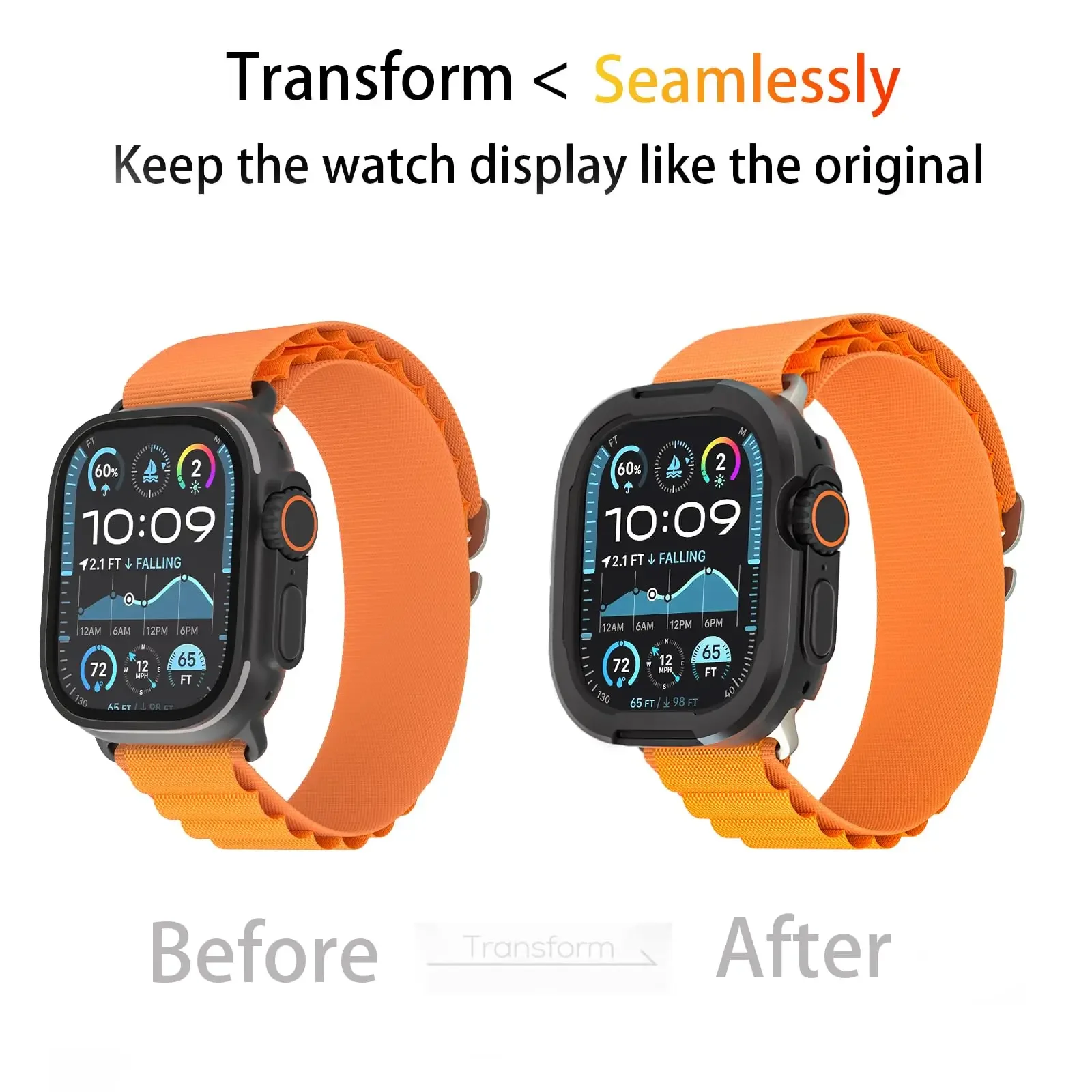 Sleek Dual-Layer Metal & TPU Apple Watch Protector Case