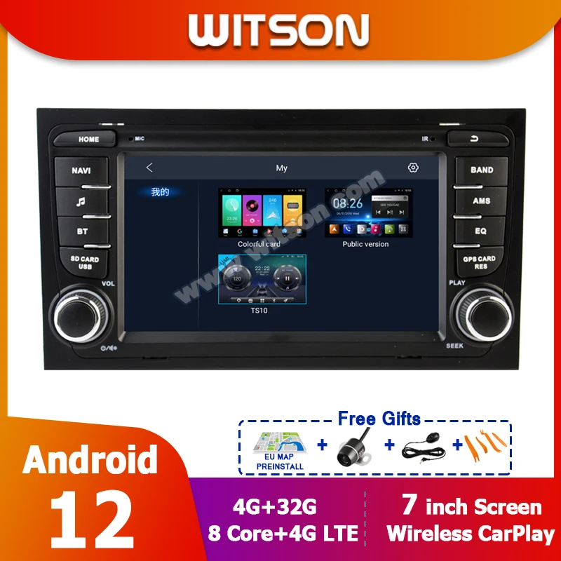 Autoradio Android 9.0 GPS Navi 7 avec pour Audi A4 S4 RS4