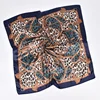 1pcs Women's Leopard Print 90 Silk Scarf Imitation Silk Fashion Trend Leopard Print Multi-color Stitching Large Square Scarf 2