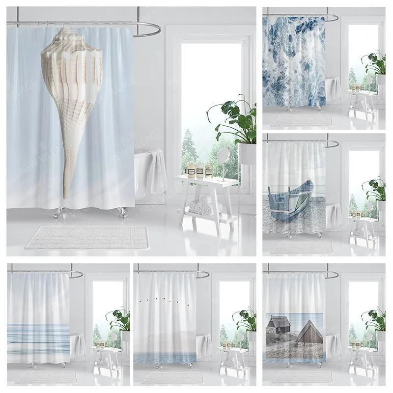 

Waterproof fabric shower curtains Bathroom curtain accessories 180x200 Bath curtain for shower 240*200 nordic boho decoration