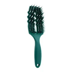 Detangling Hair Massage Comb for Women - Salon Quality Hairdressing Brush (Green hairy)