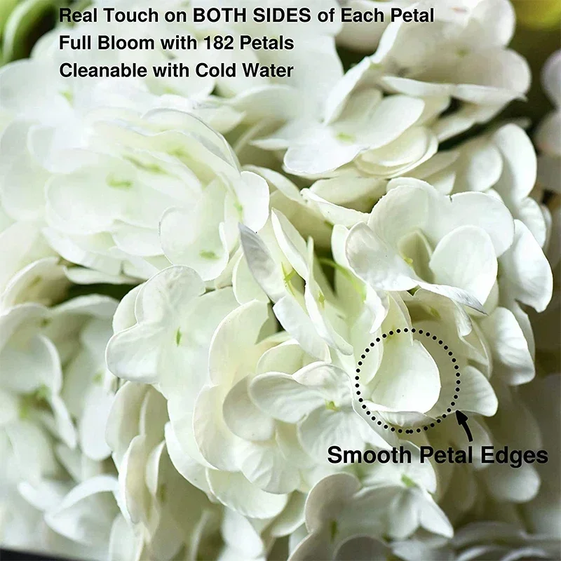 Artificial Flowers Hydrangea Real Touch Latex 21 inch 3Pcs For Home Decoration Bridal Bouquet Wedding